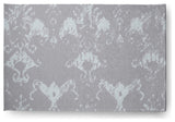Victorian I-Kat Pattern Soft Chenille Area Rug, Gray, 2'x3'