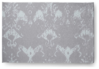 Victorian I-Kat Pattern Soft Chenille Area Rug, Gray, 2'x3'