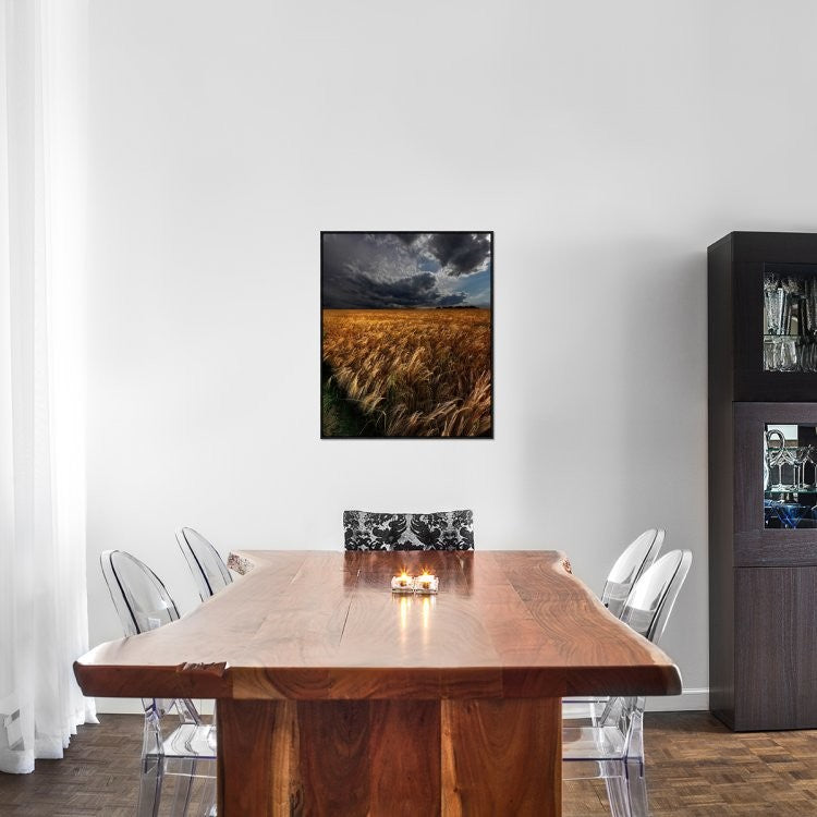 "Strohgaeu" Framed Canvas Giclee by Franz Schumacher, 26x31"