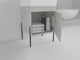 Fine Fixtures Modern Vanity Set, Gray Marble, 20", Black Hardware