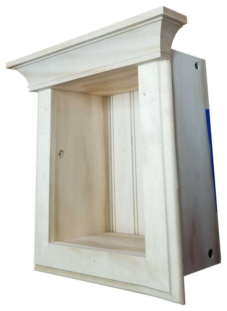 Tampa Recessed Solid Wood Toilet Paper Holder 7 x 8.5, Unfinished