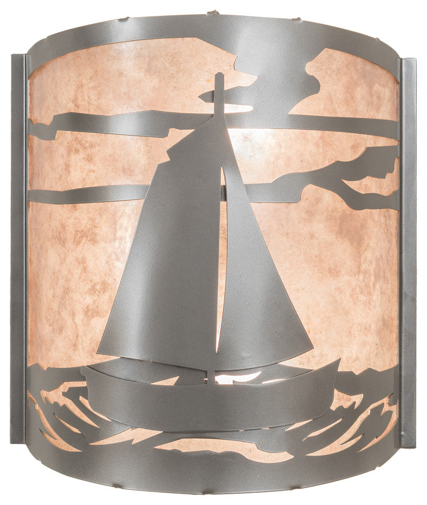 12 Wide Sailboat Wall Sconce