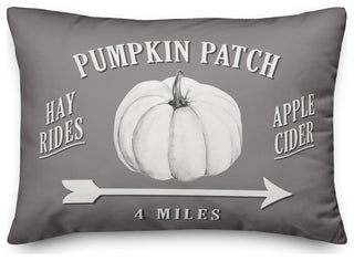 Gray Pumpkin Patch 14x20 Spun Poly Pillow