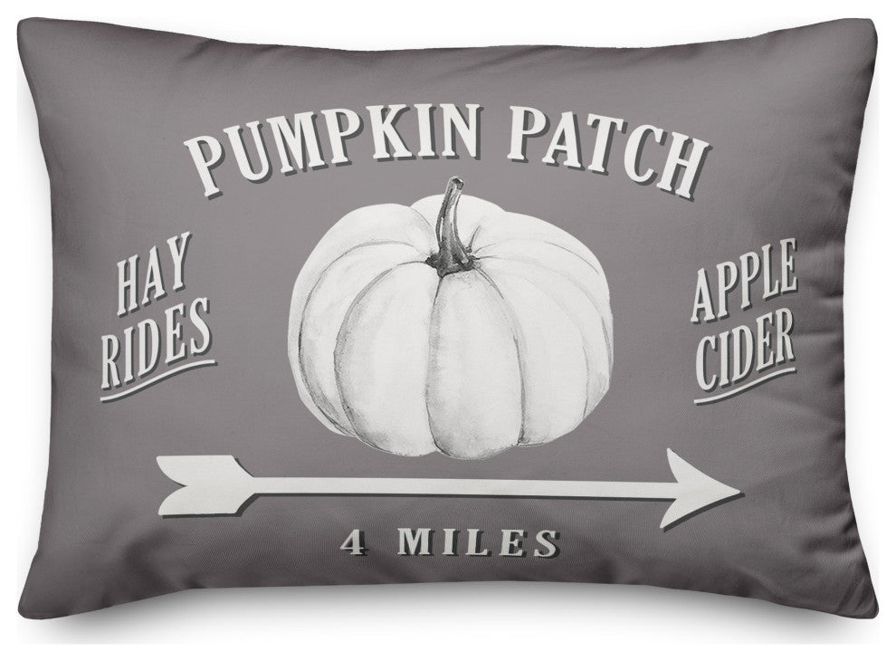 Gray Pumpkin Patch 14x20 Spun Poly Pillow