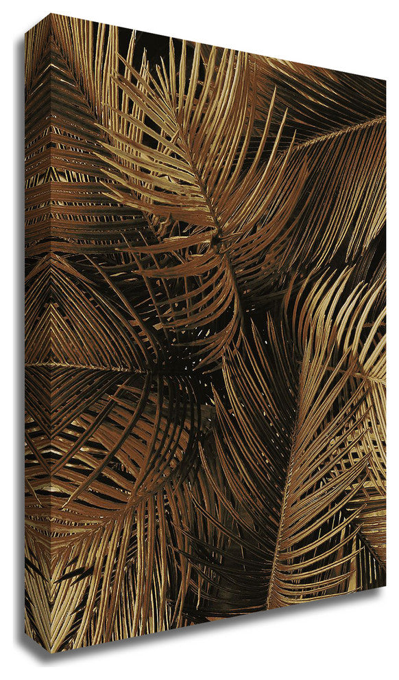 Golden Palm 2 by Design Fabrikken, Print on Canvas, 25"x35"