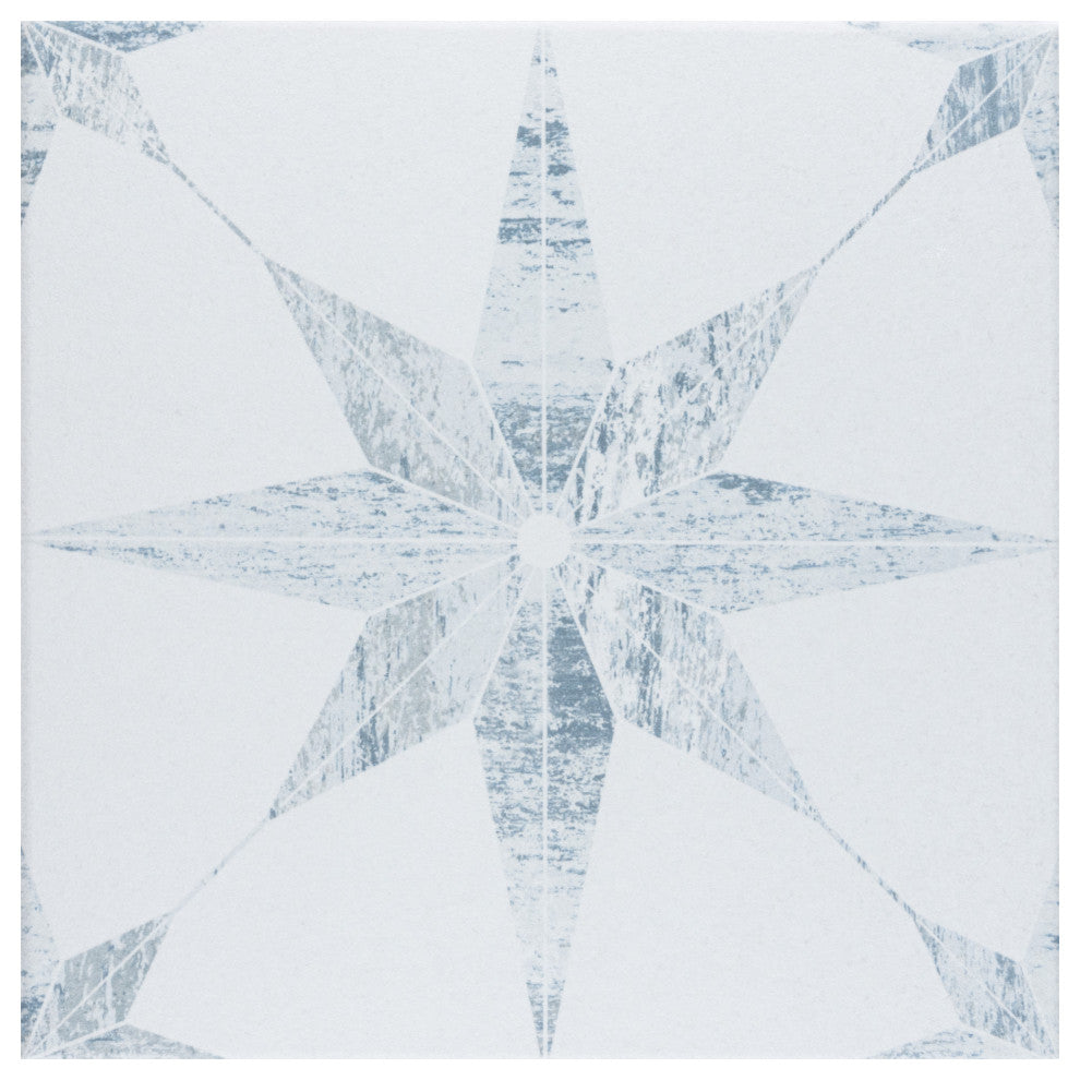 Cassis Stella Porcelain Floor and Wall Tile, White
