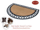 Half Round Rubber, Coir, Classic Black, Standard Double Doormat, 30"x48"