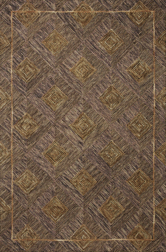 Loloi II Varena Plum / Gold 18" x 18" Sample Rug