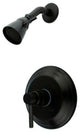 Kingston Brass Oil Rubbed Bronze Concord Single Handle Shower Faucet KB2635DLSO
