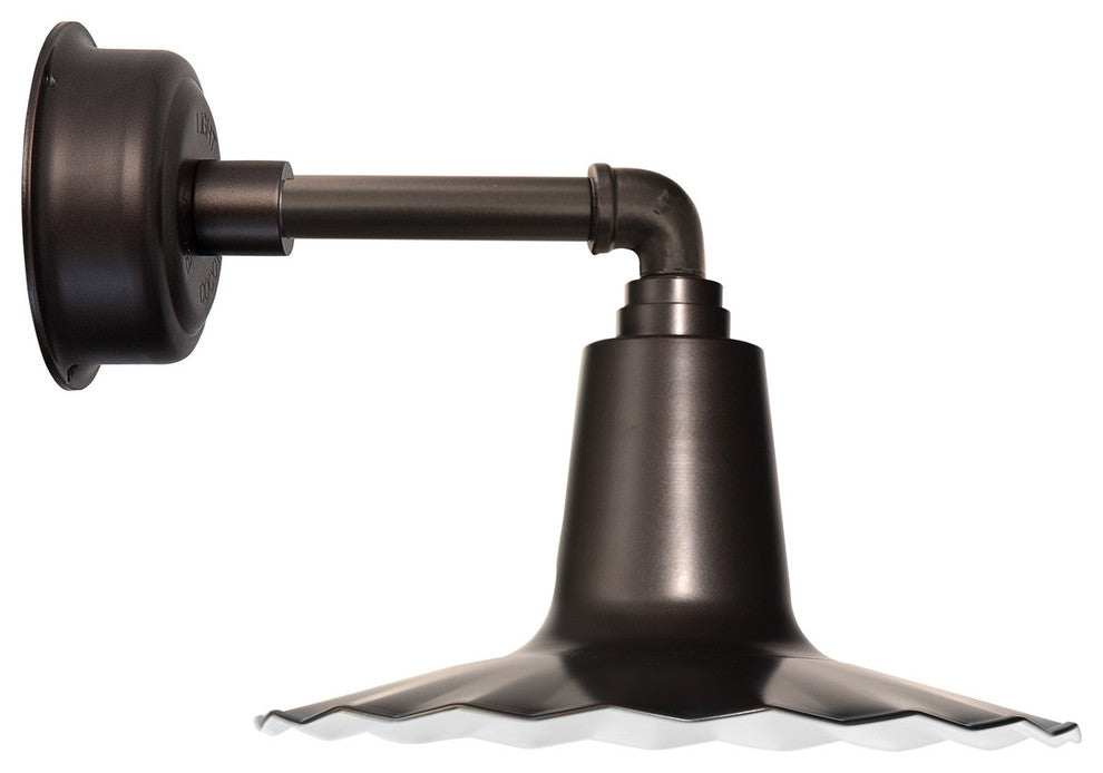 12" Iris LED Gooseneck Light With Cosmopolitan Arm, Mahogany Bronze