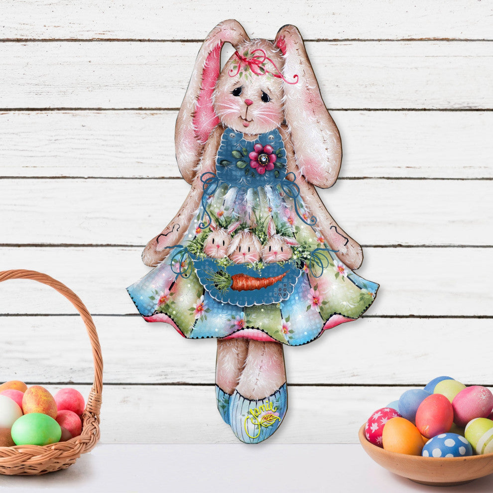 Pocketful of Bunnies Easter Door Decor Easter Spring Decor