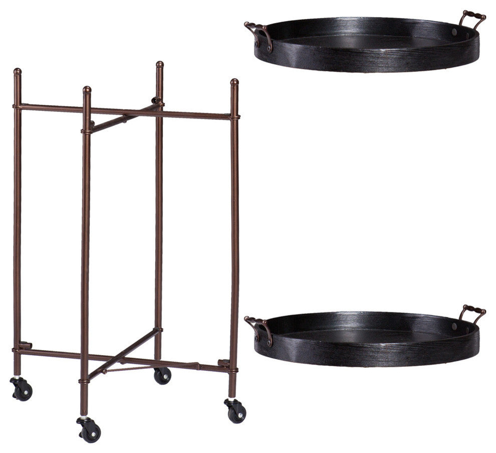 Fritz Two-Tier Round Butler Table