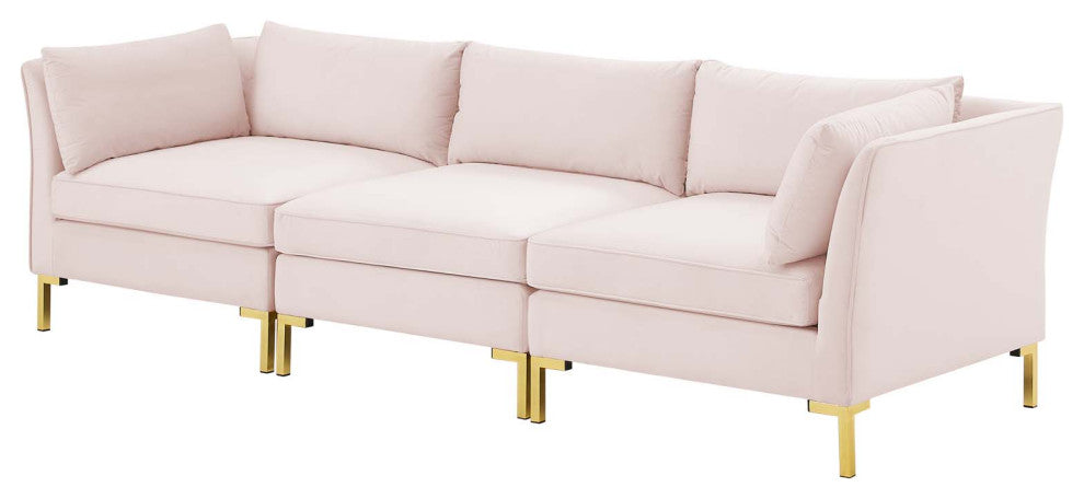 Sofa, Velvet, Pink, Modern, Living Lounge Room Hotel Lobby Hospitality
