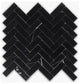 Neromarquina Polished 1x3 Herringbone Marble Mosaic