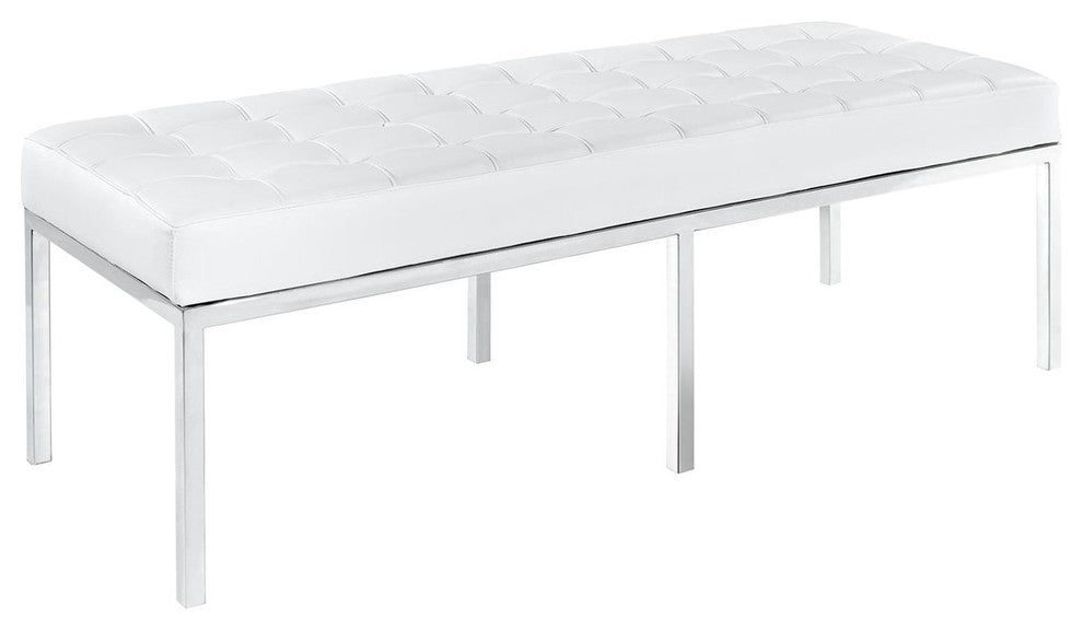 Occ Bench Three Seater in White, Set of 3