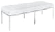 Occ Bench Three Seater in White, Set of 3