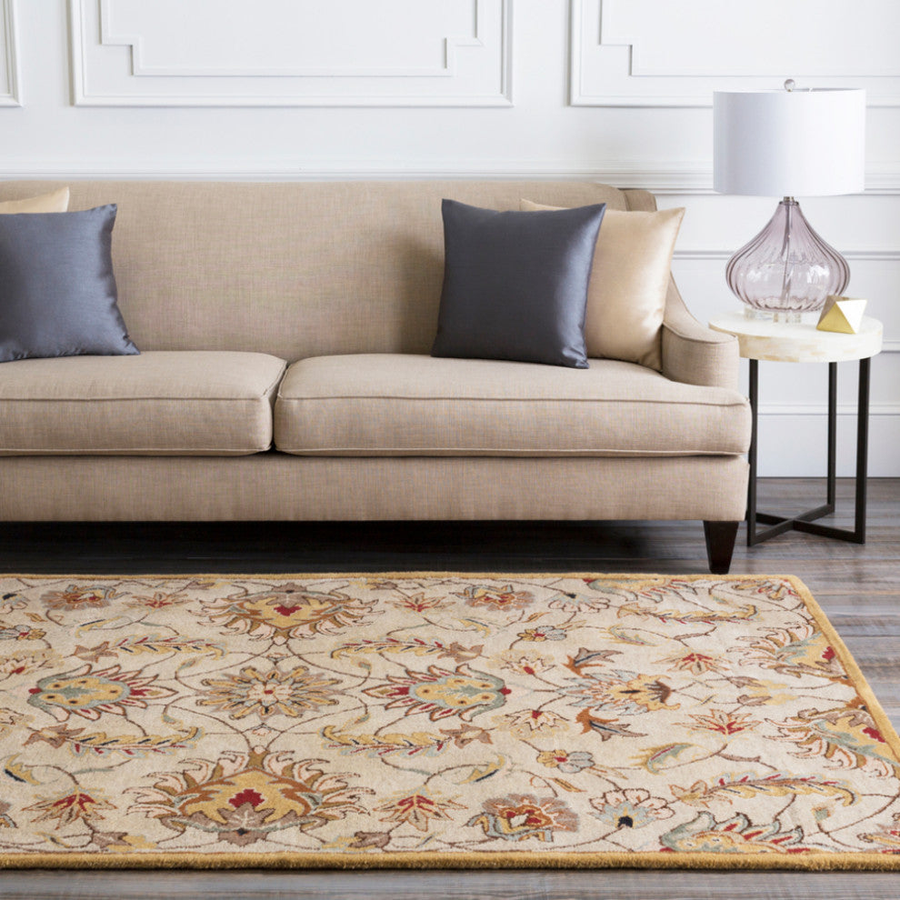 Surya Caesar CAE-1029 Traditional Area Rug, Blush, 8' x 10' Oval