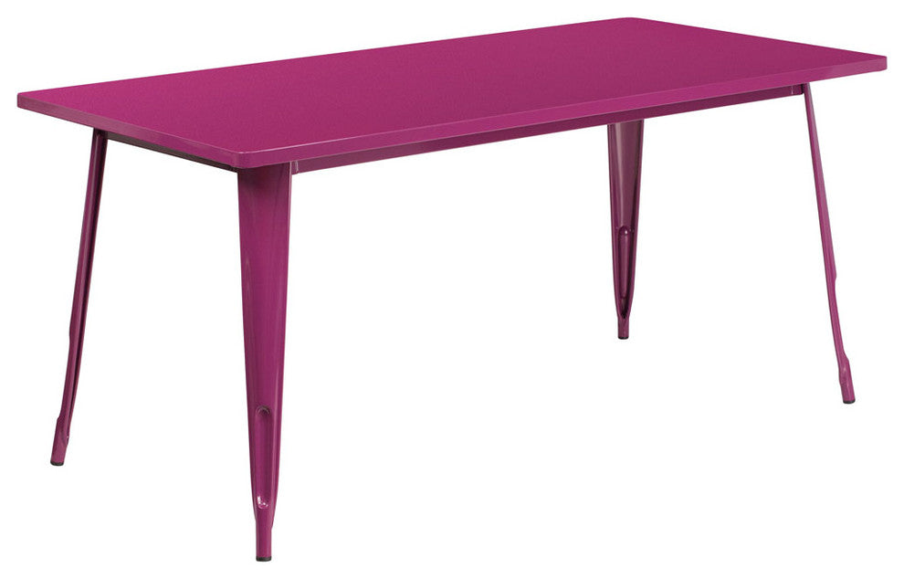 Restaurant Tables and Chairs, "Vinch" Rectangular Outdoor Bistro Table, Purple