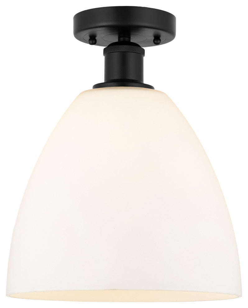 Innovations 616-1F-BK-GBD-91 1 Light Semi-Flush Mount, Matte Black