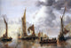 Jan Van de Capelle The State Barge Saluted by the Home Fleet Gallery Wrap Canvas