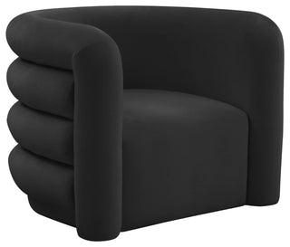 TOV Furniture Curves Black Velvet Lounge Chair