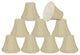 30053-9 Small Bell Chandelier Clip On Lamp Shade Beige & Gold Floral 3"x6"x5"