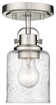 Z-LITE 340F1-BN 1 Light Flush Mount, Brushed Nickel