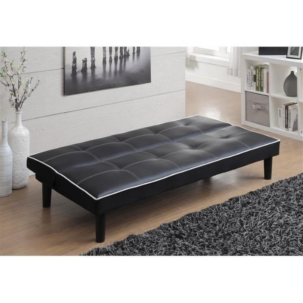 Upholstered Sofa Bed with Tufted, Black