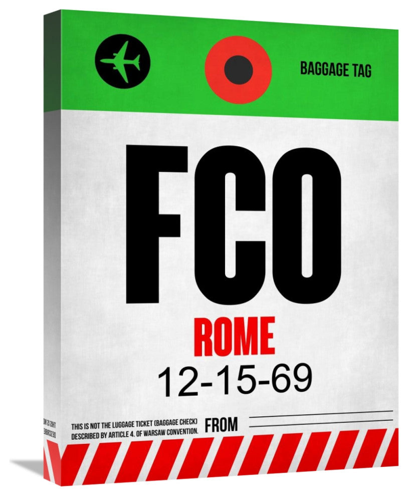 "FCO Rome Luggage Tag 1" Fine Art Print