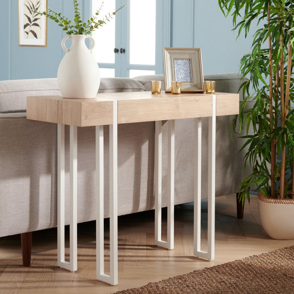 Safavieh Aberton Console Table, Natural/White
