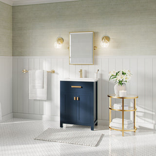 The Savoy Bathroom Vanity, Monarch Blue, 24", Single, Without Mirror, Freestanding