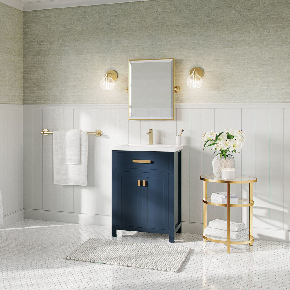 The Savoy Bathroom Vanity, Monarch Blue, 24", Single, Without Mirror, Freestanding