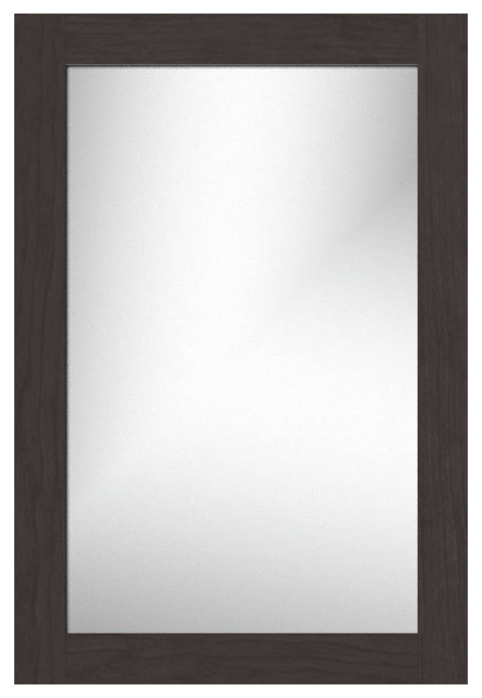 30" Vanity, Carrara White Marble Top, Sink, Drain, Mounting Ring, and P-Trap, Matte Black, Mirror Included