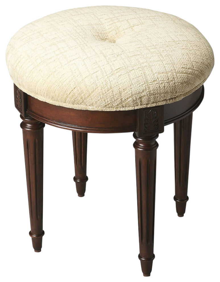Butler Vanity Stool, Plantation Cherry