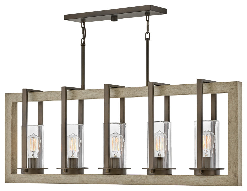 Hinkley Lighting 20035 Riverwood 5 Light 42"W Outdoor Linear - Warm Bronze