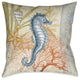 Laural Home Oceana Seahorse Outdoor Decorative Pillow, 18"x18"