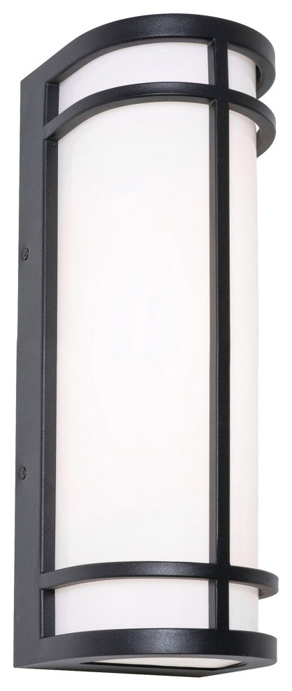 Crain 16" LED Outdoor Sconce, Black