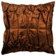 Pintucks & Textured Copper Faux Leather 18"x18" Pillow Cover, Stunning Bronzer