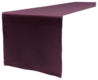 LA Linen Polyester Poplin Table Runner 14"x108", Eggplant