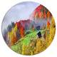 Colorful Autumn Landscape In Mountains, Landscape Disc Artwork, 36"