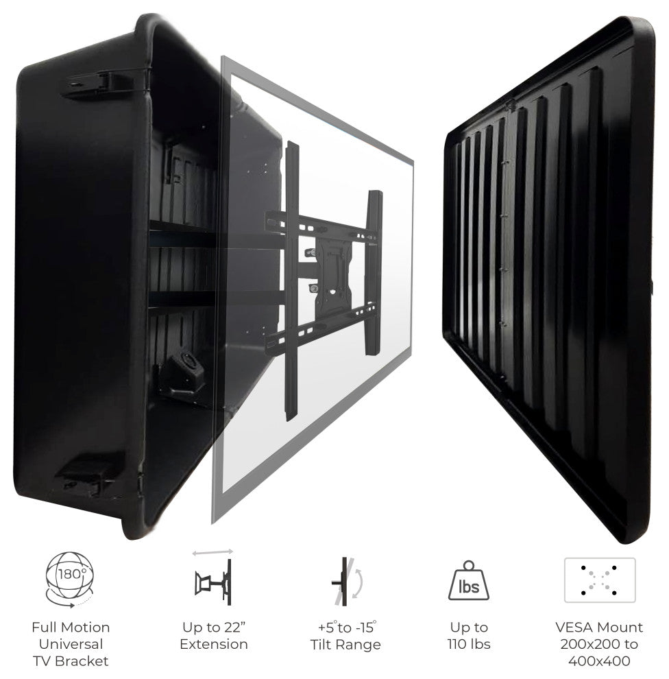 Storm Shell Outdoor TV Enclosure up to 55" TV