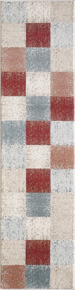 KAS Avalon 5616 Brown Checkered Area Rug, 9' x 12'