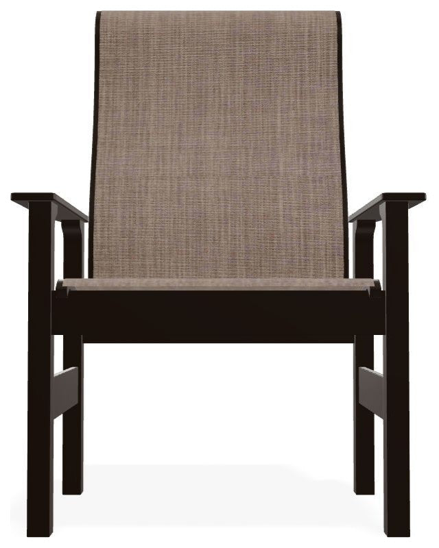 Leeward Sling Outdoor Armchair, Augustine Fennel/Kona
