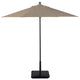 9' Round Flexibe Commercial Umbrella, Black, Taupe