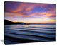 "Blue Dramatic Sky Over Layered Waves" Seashore Canvas Wall Art, 20"x12"