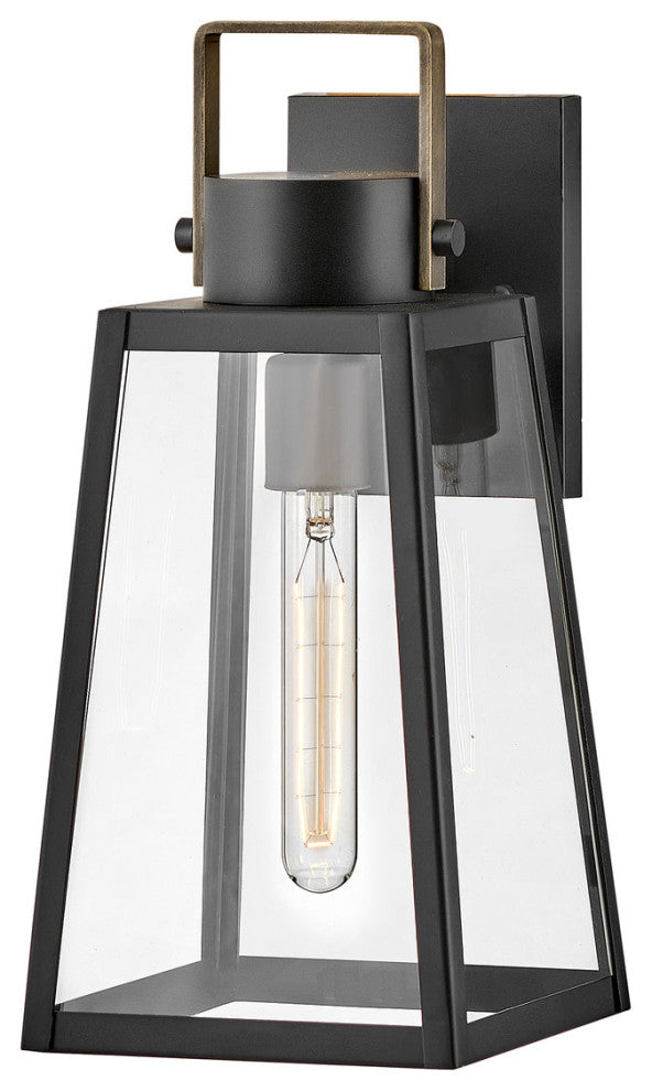 Lark 82000 Hugh 1 Light 15" Tall Outdoor Wall Sconce - Black