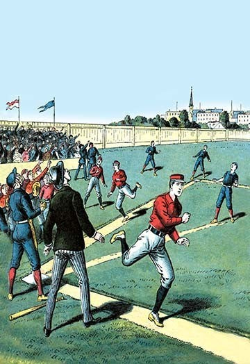 A Towering Fly Ball - Fine Art Giclee Print 24" x 36"