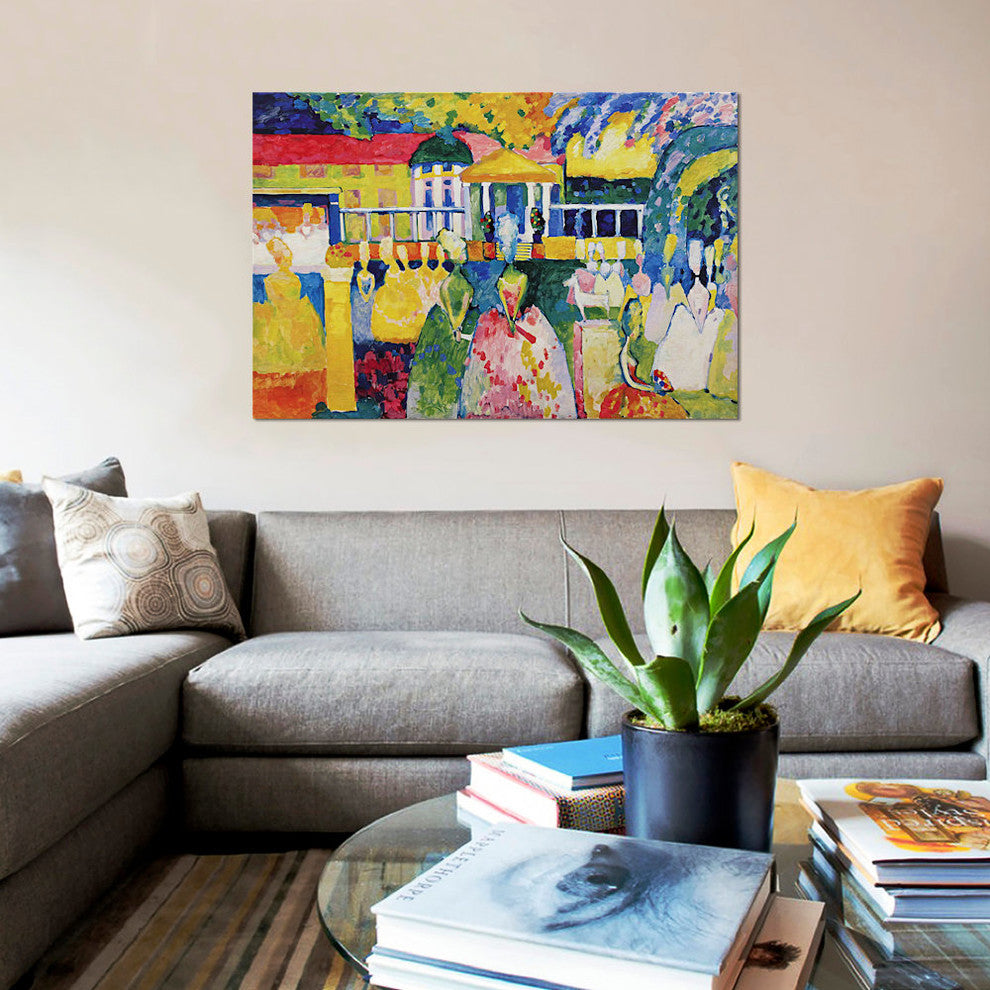 "Crinolines" by Wassily Kandinsky, Canvas Print, 18x12"