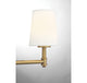 3-Light Bathroom Vanity Light, Natural Brass