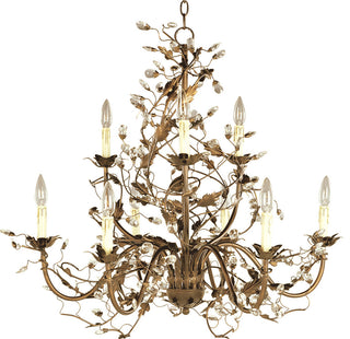 Maxim Lighting Elegante 9-Light Chandelier Etruscan Gold - 2852EG